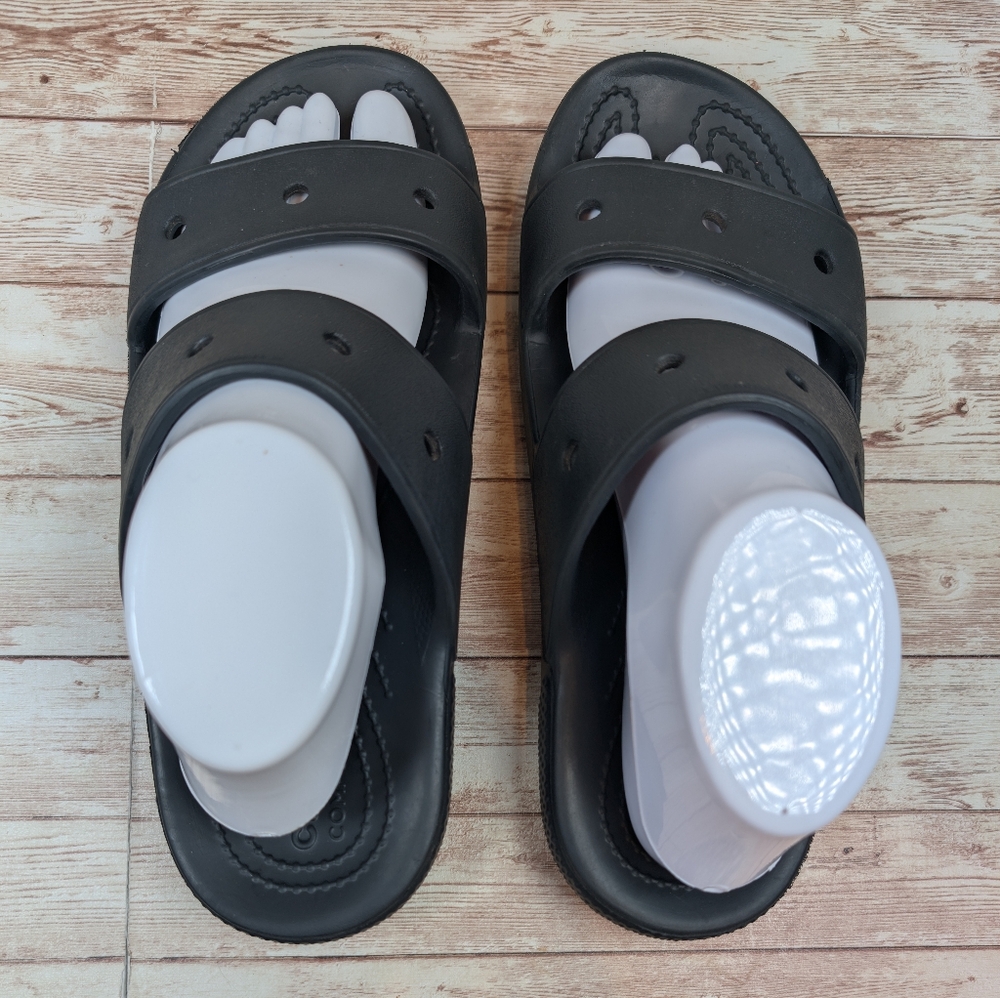 CROCS Iconic Comfort Slide On Slip On Sandal Shoes Black Men's Size 7 - Picture 4 of 13